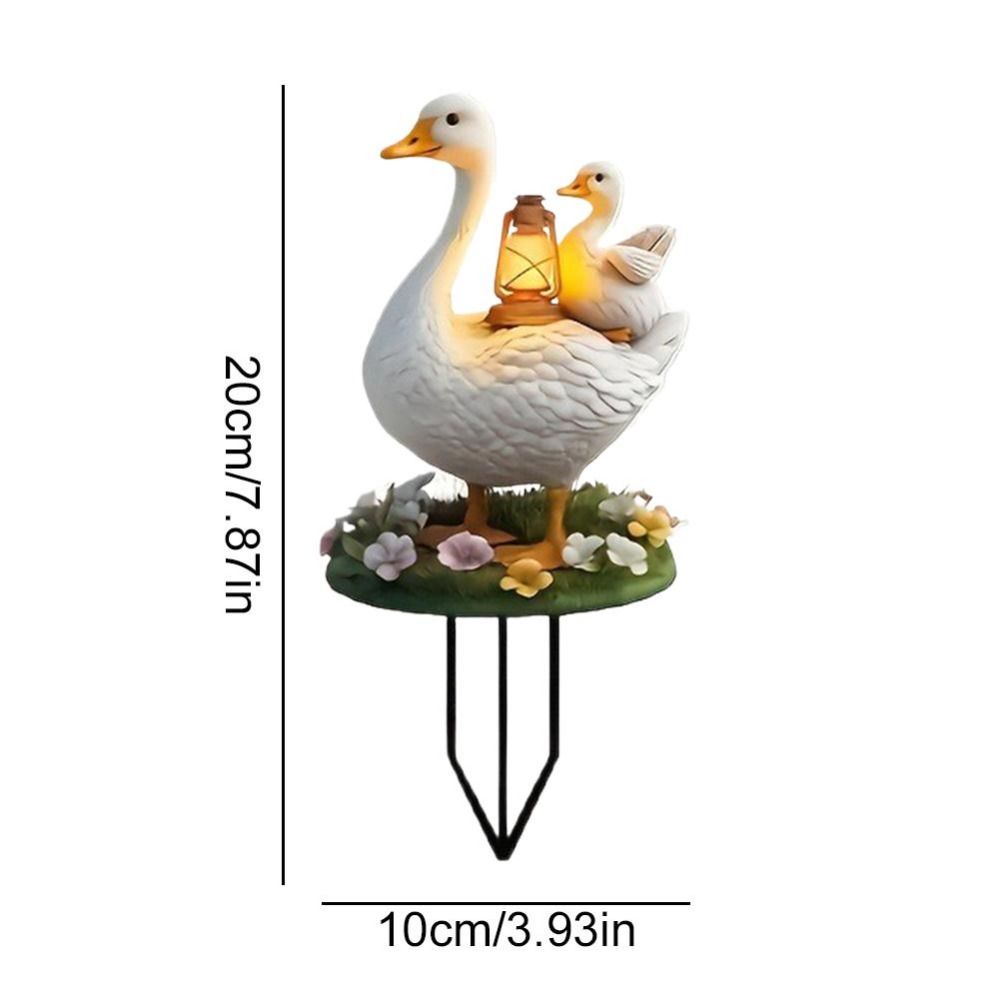 Acrylic Duck Yard Sign Lantern Pattern Ground Stake New Goose Garden Stake Animal Yard Decor