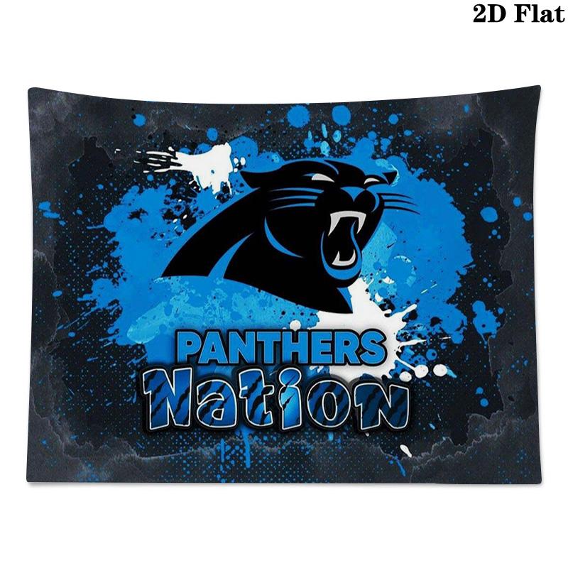 Carolina Panthers Wall Tapestry Aesthetic Wall Hanging Printed Fabric Blanket Decorative Tapestries for Bedroom Living Room Home Decor