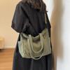 Women Corduroy Tote Bag Casual Multi Pocket Handbag Adjustable Strap Crossbody Sling Bag Zipper Shoulder Bag Fall Winter Bag