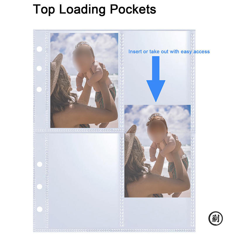 25/50pcs A5 Binder Photo Card Holders, 200 Pockets, Double-Sided 4-Pocket Design, Top Loading, Clear K-pop Membrane Cards