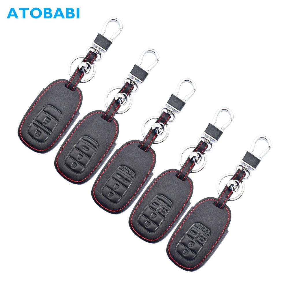 Leather Car Key Cover Bag For Honda Cr-V Crv Civic Accord Pilot Hr-V Pilot Sport Remote Fobs Shell Case Accessory