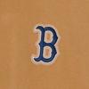 MLB Letter Logo Spliced Single-Breasted Baseball Jacket Unisex Jackets Sand-Yellow 3AJPB0131-43SAS