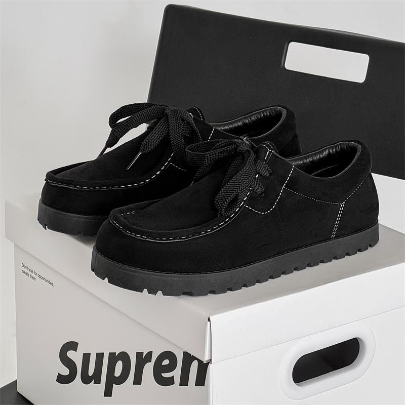 

Spring 2025 New Low-top Sneakers, Men s Kangaroo Shoes, Casual Handmade Shoes, Fashionable and Trendy British Style Men s Shoes 43 чорний