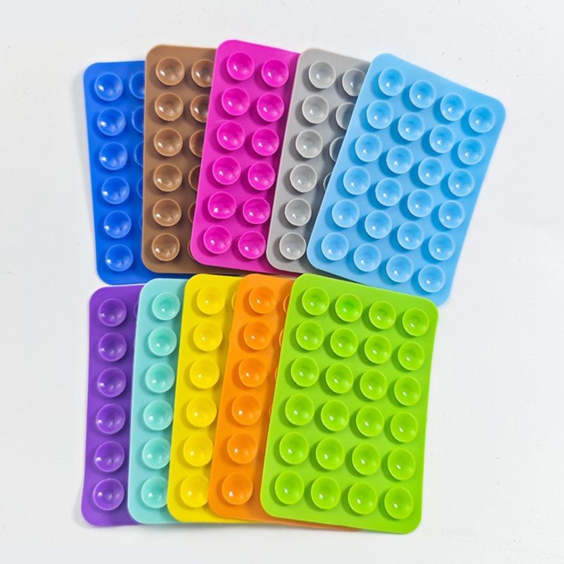The New 24-piece Silicone Double-sided Suction Cup Is Suitable for Square Mobile Phone Back Sticker Stands