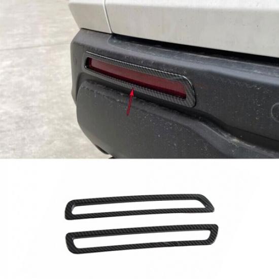 Exterior Rear Fog Light Frame Cover 2* For Honda CR-V -2024 ABS Carbon Fiber