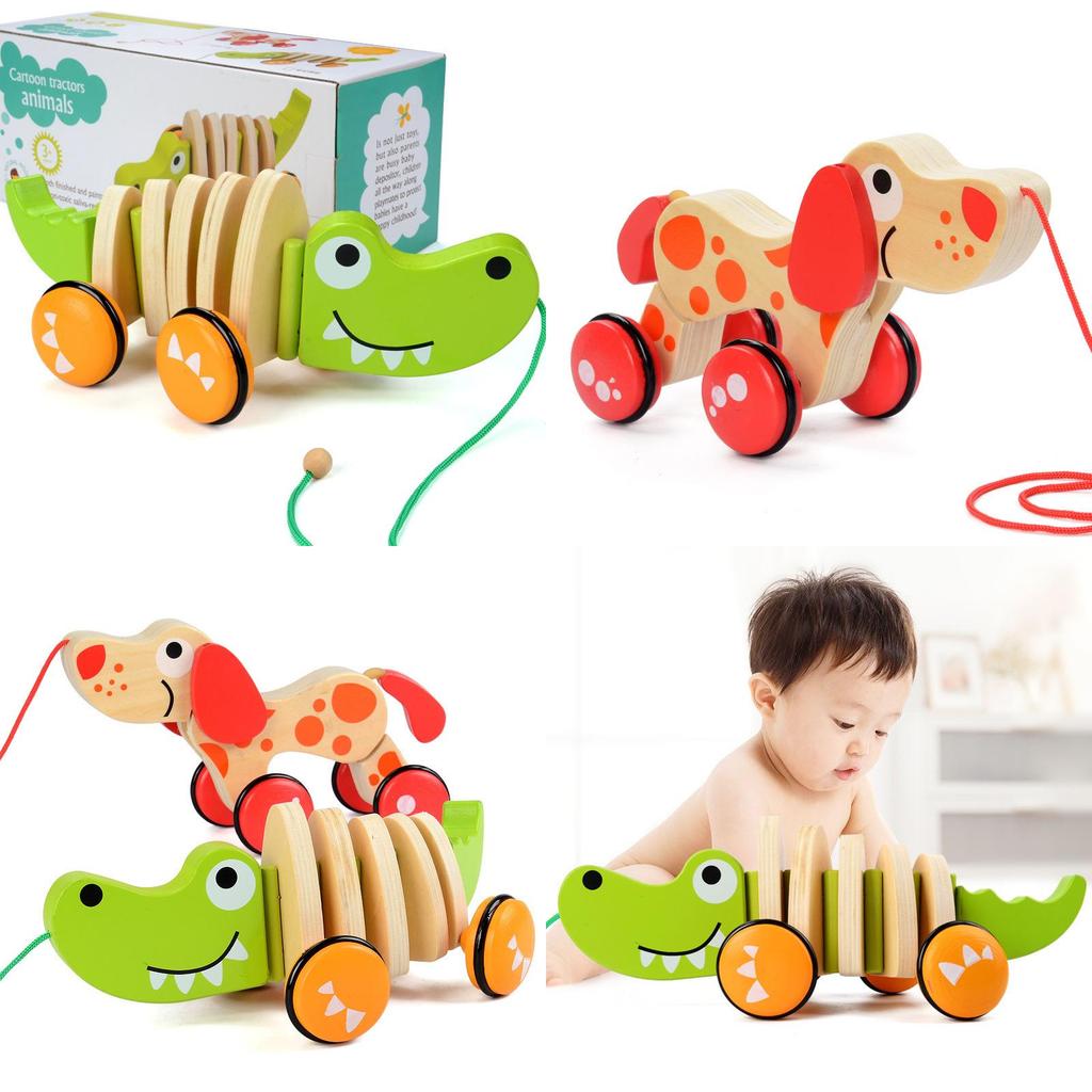 Premium Quality Kids Wooden Animal Puppy Trailer Toy Car For Endless Fun And Imagination