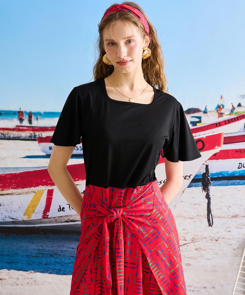 Bonide Square Neck Cover Dress Fish