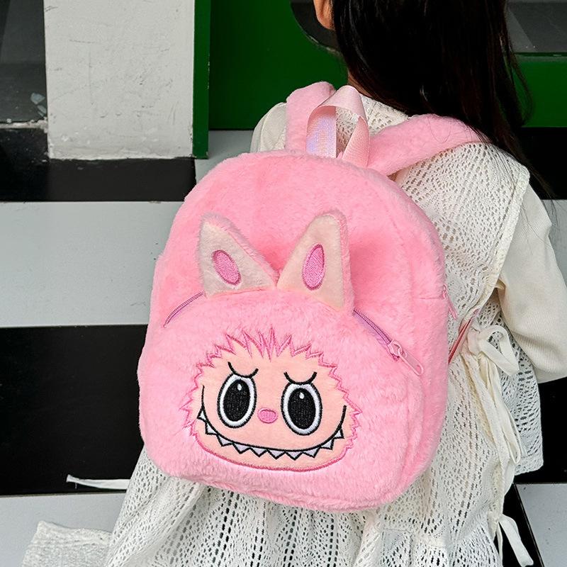 New children's backpack manufacturers wholesale large capacity fluffy backpack Rabub plush toys