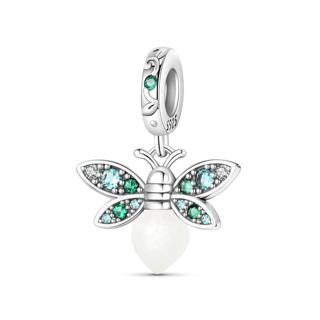 Fashion Spring Lucky Four Leaf Clover Series Copper Charms Beads Fit Original Bracelet Diy Jewelry