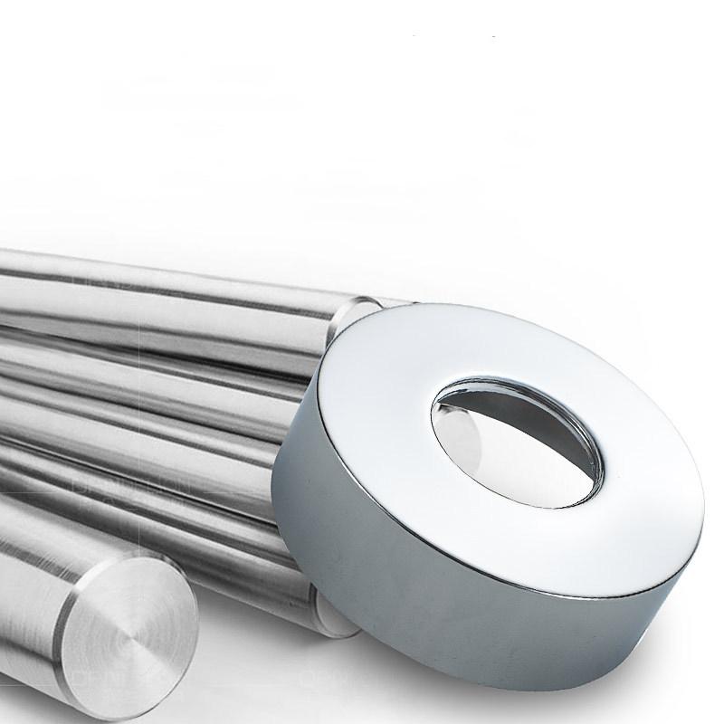 2PCS 304 Stainless Steel Water Pipe Decorative Cover Shower Accessories Black/Silver Bathroom Faucet Fixing Kit For Shower Mixer
