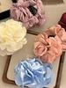 Fashion Satin Rose Flower Large Hair Claw Clip for Women  Spring Summer Trendy Design Korean Colored Hairpin Headdress