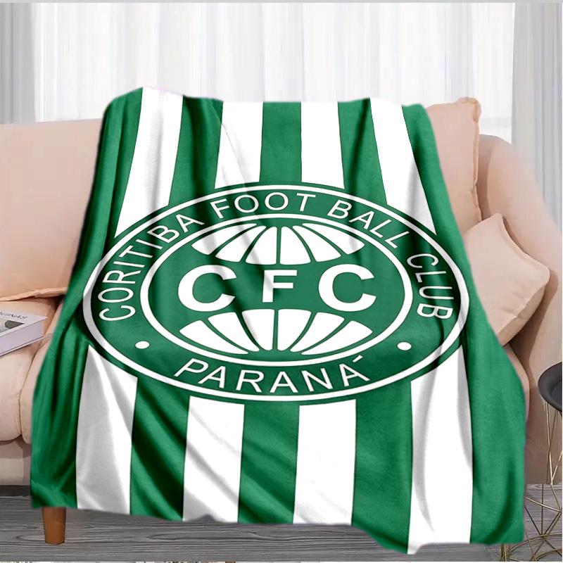 Cori-tiba Football Club Crest Printed Throws Blanket Soft Flannel Blankets for Couch Bed Gifts for Men Women Picnic blanket Christmas gifts