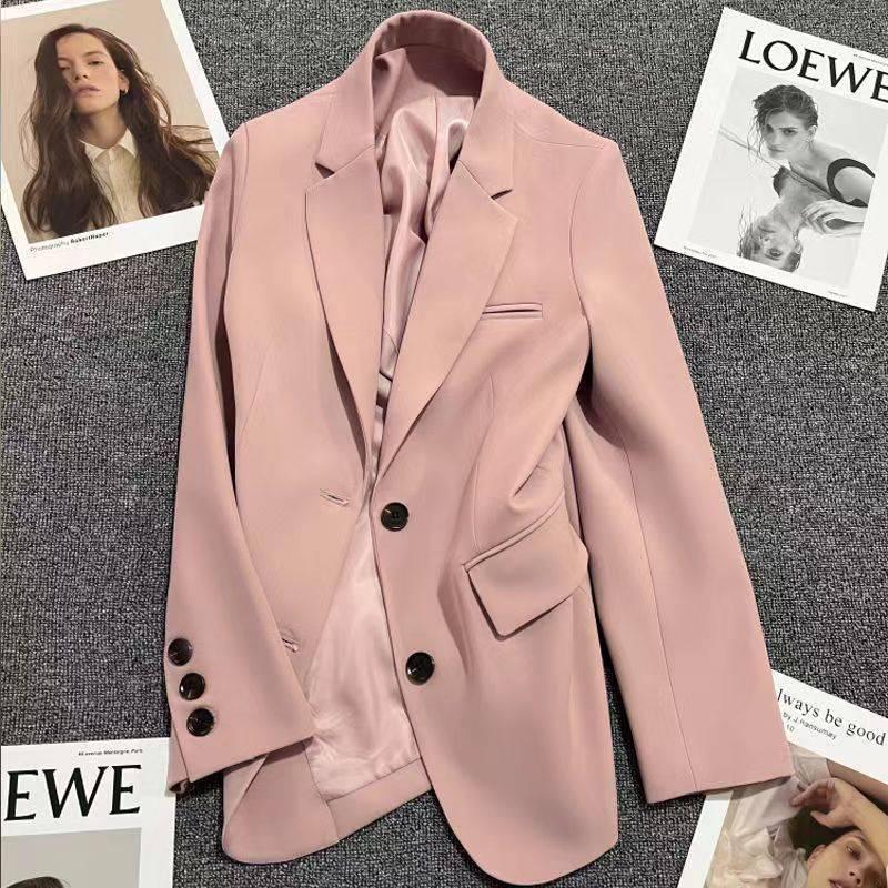 Women's Petite Korean Style Suit Jacket - Spring/Autumn Fashion, Casual High-End