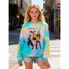 Fashion Women's T-shirt Demon Hunters Print O-Neck Pullover Top Casual Sweatshirt Kids Tees Top Long Sleeve Clothing