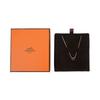 Hermes Mini Pop H Iconic Letter Decoration Necklace Women Necklace Rose-Gold Black H147992FO03