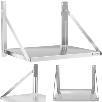 Étagère murale de restauration pliable en acier inoxydable jusqu'à 40 kg 60 x 45 cm