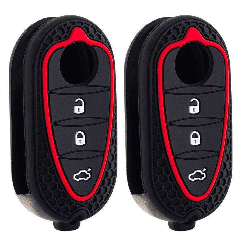Silikone Nøglecover Holder Til Alfa Romeo Giulietta Myth Junior 4C Romeo Mito Myth 159 GTO GTA Bil Fjernbetjening Biltilbehør