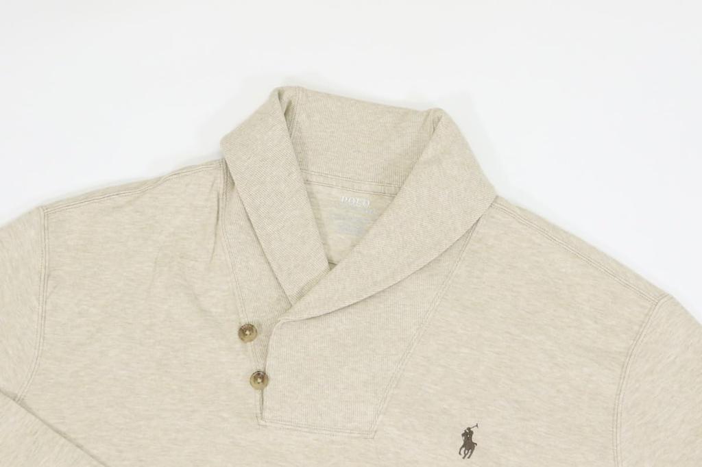 Polo Ralph Lauren Shawl Collar Jersey Size 01020134 Men's Sweatshirt, M, Tan, [Used]