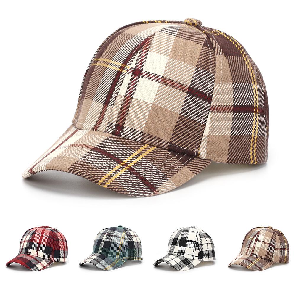 Retro Full-pattern Checked Baseball Cap, Suitable for Both Men and Women, Suitable for Commuting and Traveling.