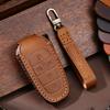 Leather Car Key Case Cover Fob Accessories for Hyundai Tucson Solaris Sonata Hybrid Nexo Nx4 Grand Santa Fe Keychain Holder Bag