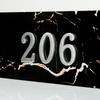 Aluminum Alloy Door Number with Backing Adhesive 5*3cm Silver House Number Apartment Door Number for Outdoor Hotel Home Mailbox