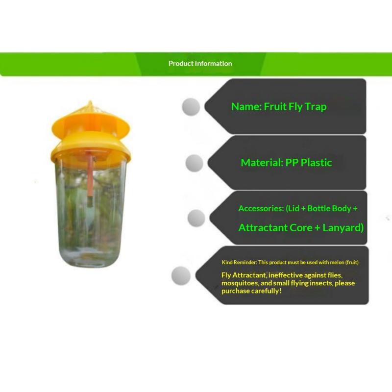 Fruit Fly Trapper with Natural Attractant No  Hanging Fly Catcher for Kitchen Farm Orchard Garden Pest Control