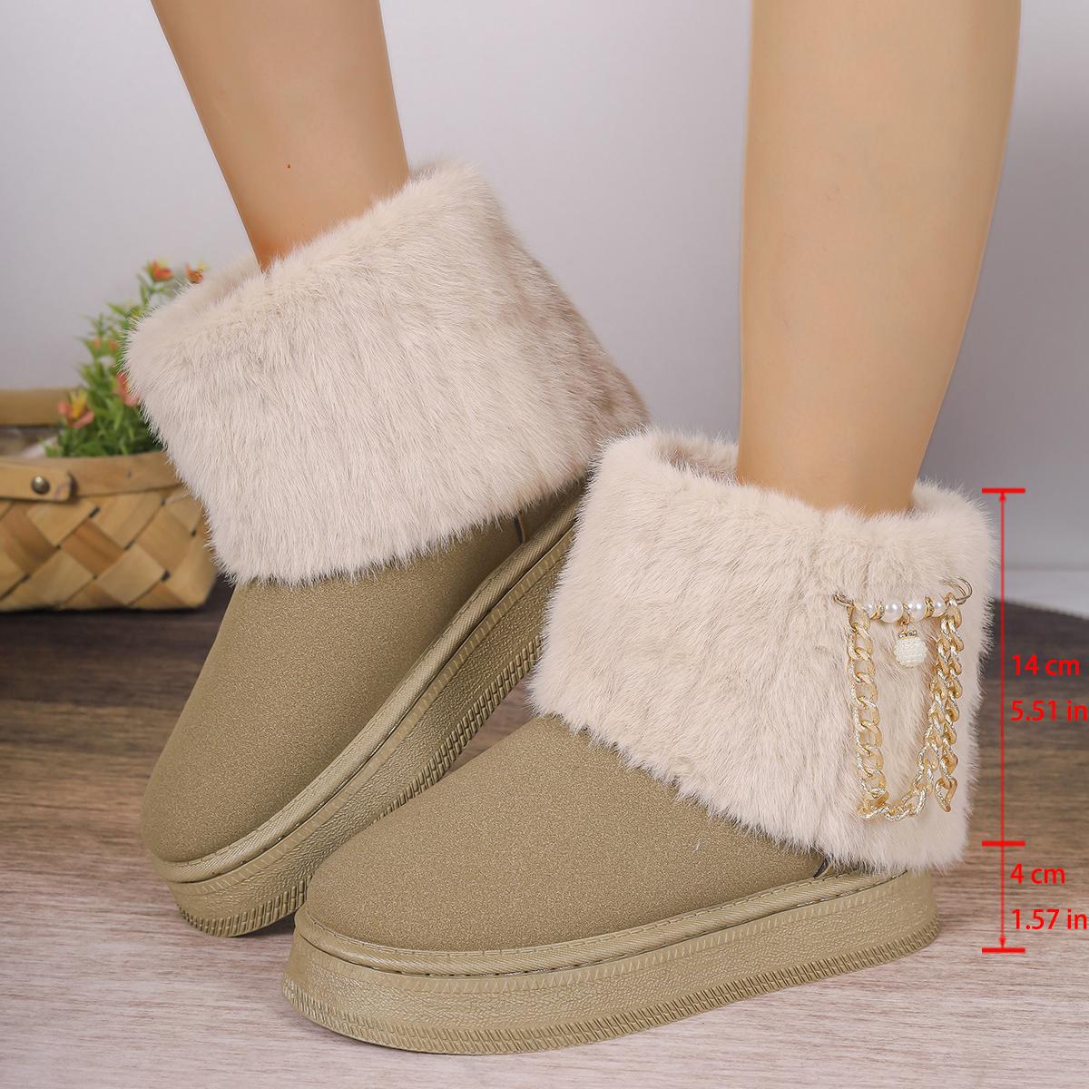 Модные зимние сапоги женские плюшевые женские туфли роскошные дизайнерские сапоги — фото 9