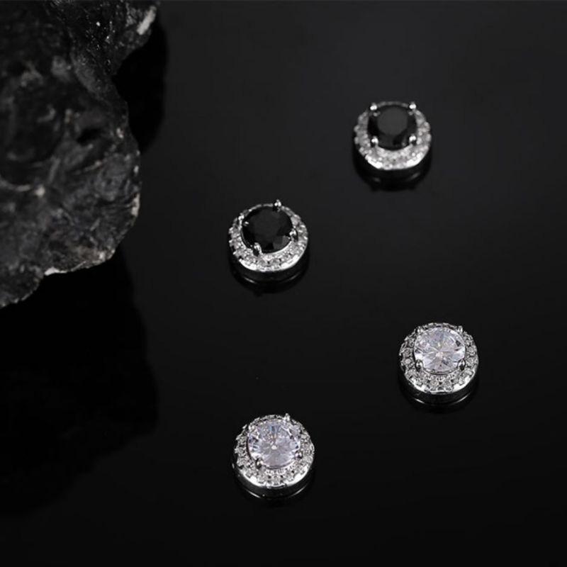 2 szt. Bez przekłuwania uszu Wykwintne kolczyki klipsy Osobowość Kolczyki magnetyczne Akcesoria biżuteryjne Kolczyki kółka Cyrkon