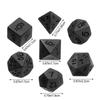 7Pcs/Set Black Polyhedral Dice Set For Dnd Rpg Trpg Games, Dungeons And Dragons Accessories, Board Card Game Math Dice