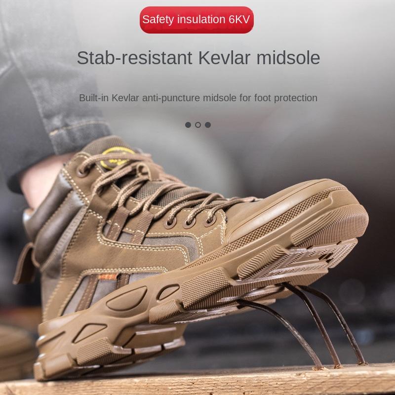 Labor Insurance Shoes Men's Anti-smashing, Anti-piercing, Safe Insulation Electrician, Lightweight, Non-slip, Soft-soled Protective Work Shoes