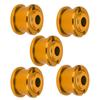 5pcs Single Chainring Bolts Crankset Nuts Aluminum Alloy Chain Wheel Screws for Mountain BikeGold