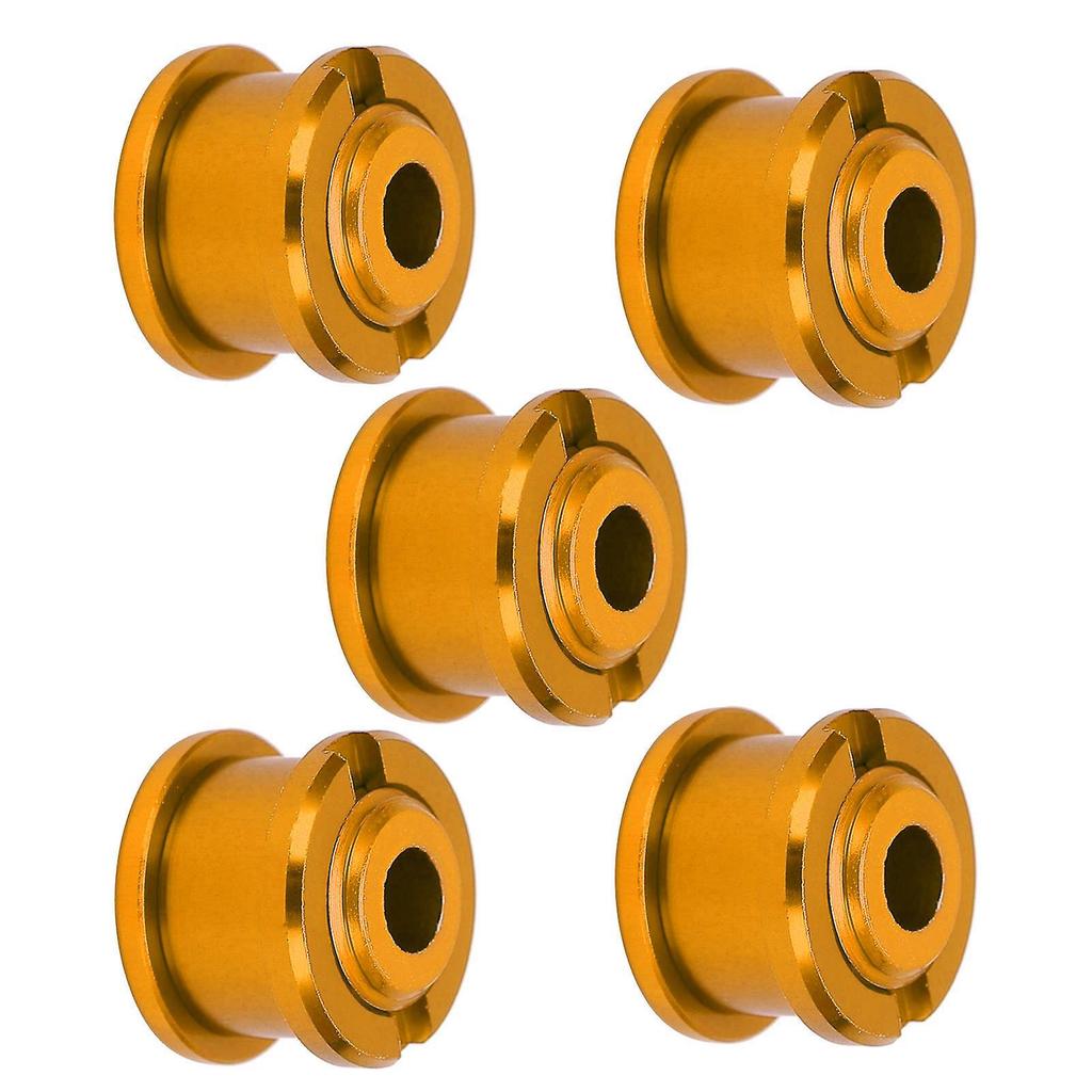 5pcs Single Chainring Bolts Crankset Nuts Aluminum Alloy Chain Wheel Screws for Mountain BikeGold