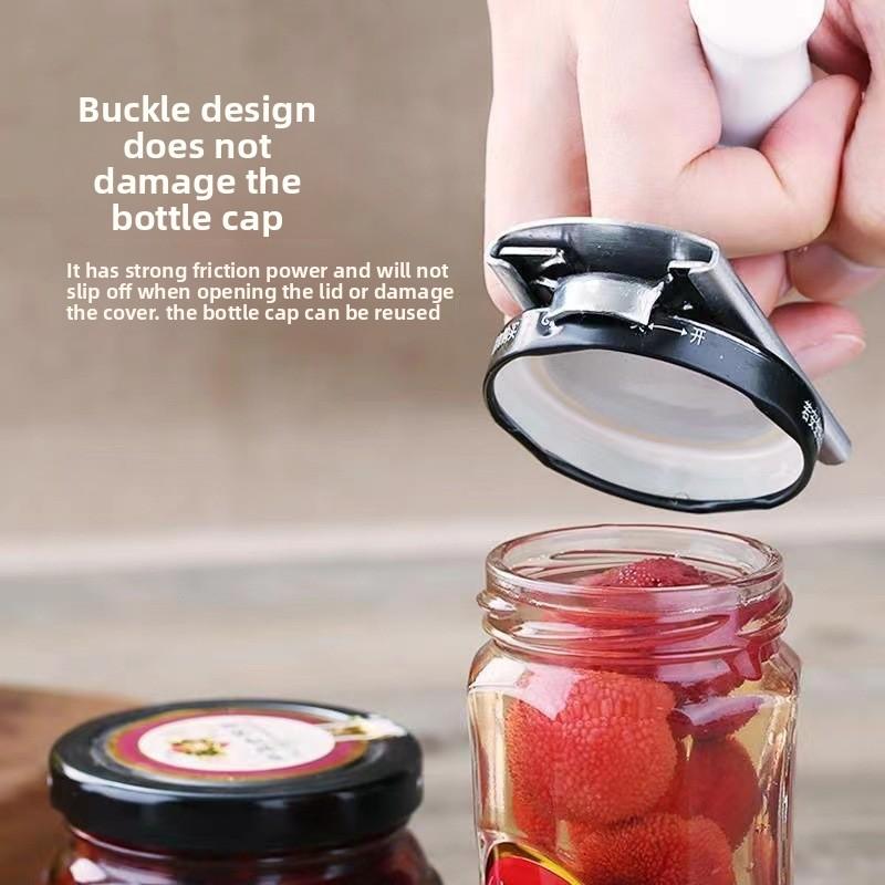 Adjustable Stainless Steel Jar and Bottle Opener Easy Grip Kitchen Tool for Cans and Lids