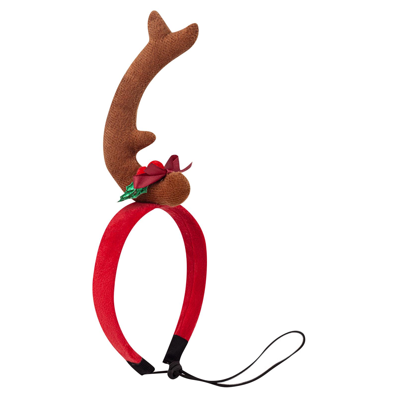 

Animal Headband Christmas Headband Winter Plush Cute Dog Headband With Bones One Size
