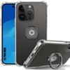 Protective Case - BOOLING - iPhone 15 Pro Max - Shockproof - Transparent - Adjustable Stand Black