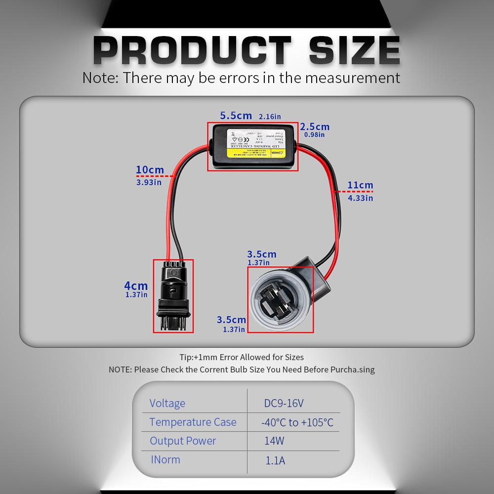 1pcs Car LED decoder Canbus BA15S 1156 1157 PY21W 7443 7440 LED Light Error Free Load Resistor Warning Canceller Anti Flicker