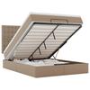 Ottoman Bed with Mattress Cappuccino Brown 140x200 cm Faux Leather
