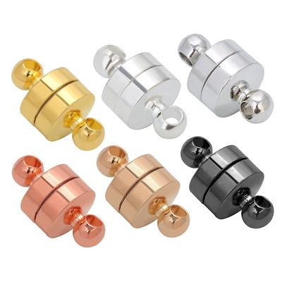 10pcs Copper Magnetic Clasps 11x6mm Cylinder End Buckle Magnet Clasp Connector For Jewelry Making DIY Bracelet Necklace Supplies