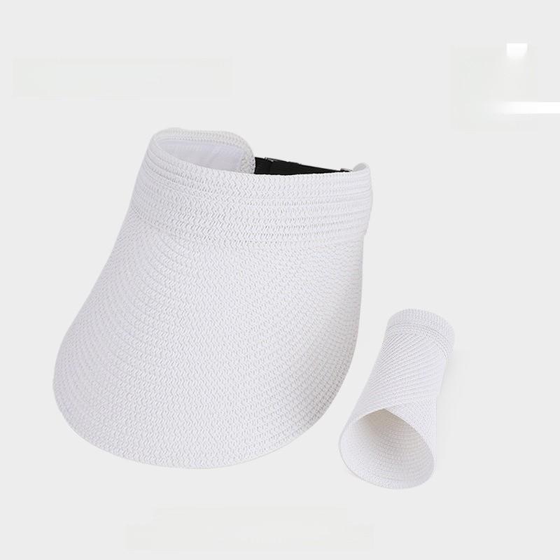 Summer Outdoor Sun Hat With Wide Brim For Women Casual Breathable Straw Hat For Sun Protection