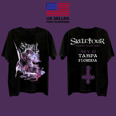 Neues Ghost Skeletour Welttournee 2025 Exklusives Merch T-Shirt In Tampa Florida Shirt Unisex T-Shirt
