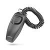 2in1 chien animal de compagnie chiot chat formation Clicker sifflet clic formateur obéissance noir