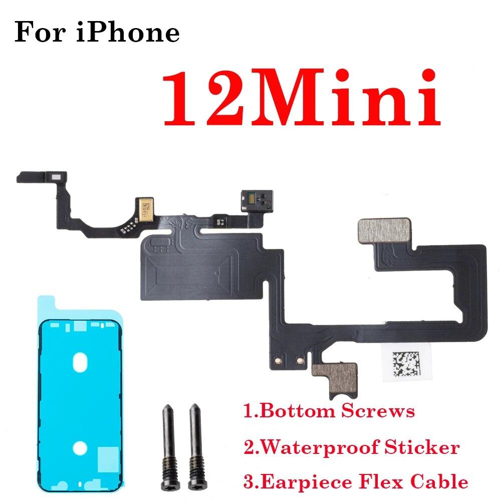 Função de reconhecimento facial fone de ouvido sensor de luz proximidade alto-falante cabo flexível para iphone x xr xs max 11 12 pro max sem alto-falante