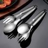 304 Stainless Steel Tongs Serving Tongs, Salad 8 Inch Metal for Home Use Fork Cake Bread, Buffet Catering Professional Kitchen Utensils