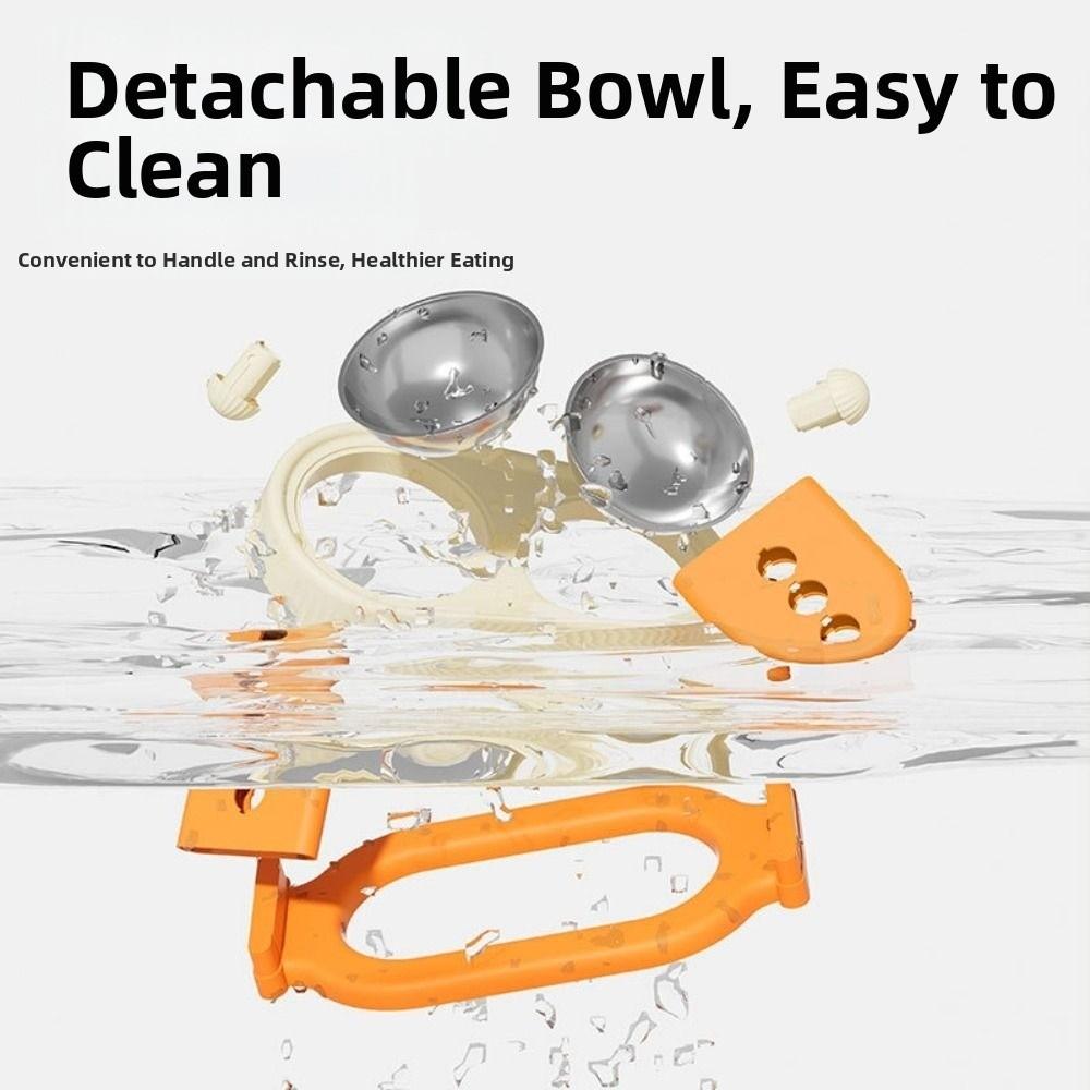 Rotatable Pet High Footed Bowl Non-Slip Elevated Pet Feeder Bowl for Kitten/Puppy/Bunny