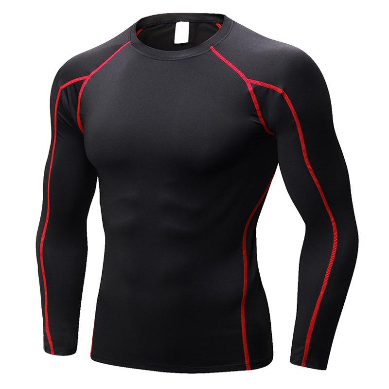 Men's PRO Quick-Dry Long Sleeve Sports Tights for Running, Training, and Basketball