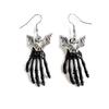Unisex Punk Earrings: Gothic Skull, Bat, Snake, Spider, Moon, Rose, and Moth