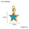 CARLIDANA Stainless Steel Charms Gold Plated Fashion Zircon Star Pendant Charms DIY Necklace Bracelet Accessories for Women