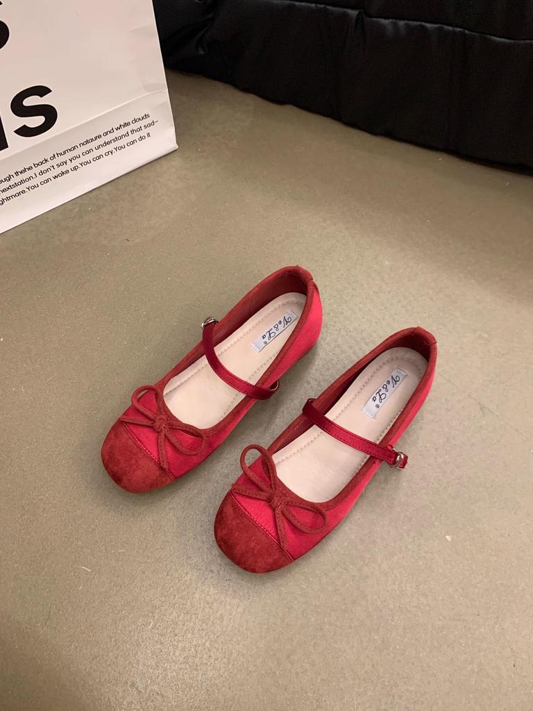 Fairy Style Silver Bow Mary Jane Shoes Women's 2024 Summer New French Flat Bottom Inner Height Increase Single Shoes Women's Shoes