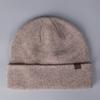 Pure Wool Knitted Hat  Versatile  Casual  Outdoor  Simple Style Woolen Hat  Fashionable Solid Color Cold Hat  Trendy