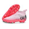 CR7 High-top Football Shoes Tf Broken Nails Artificial Flat AG Nails Leather Feet Boys and Girls Students Training Shoes